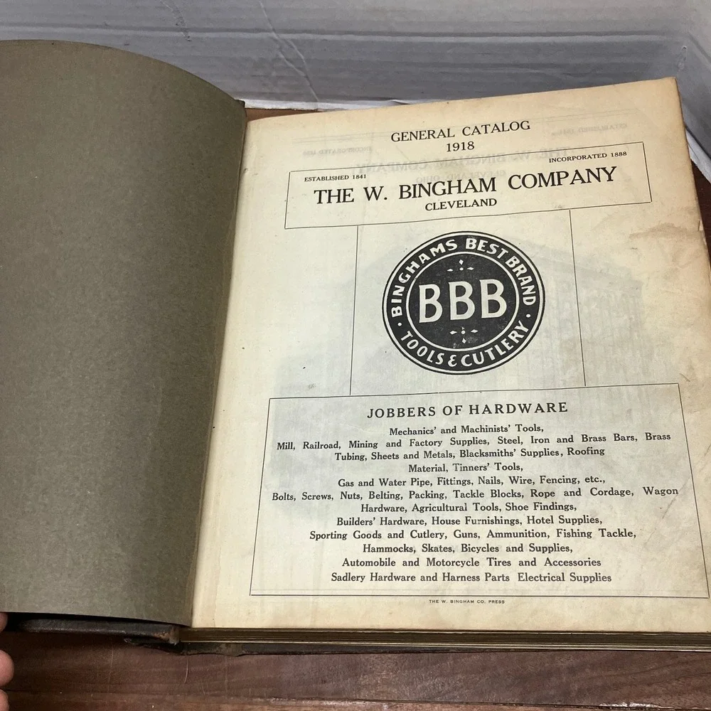 W. Bingham Co. General Catalog 1918 Hardware Tools Guns Fishing Sporting Goods